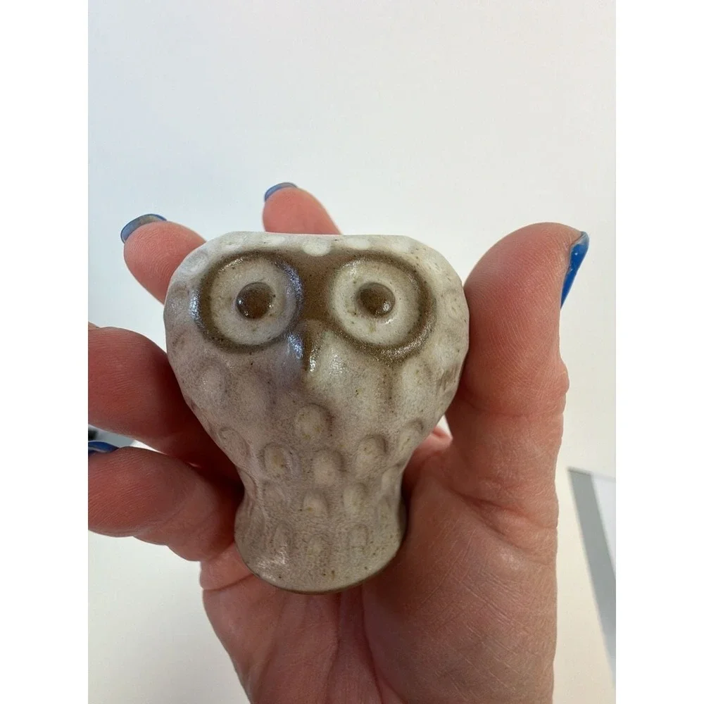 Lions Valley MCM Stoneware Owl Toothpick Holder by David Stewart
